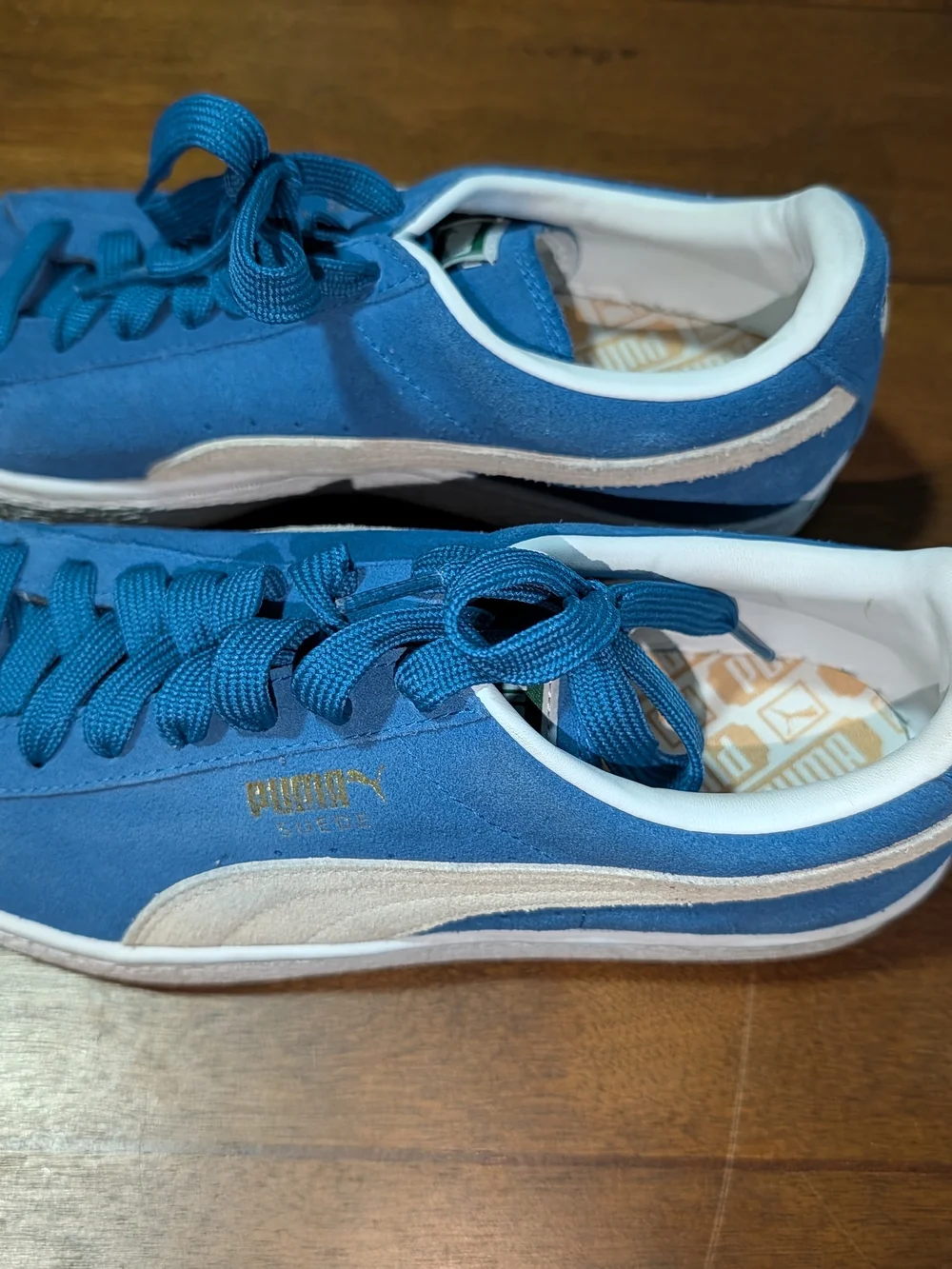 Puma Blue Suede Classic Sneakers - GENTLY used